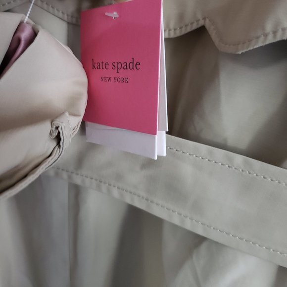 Kate Spade Scalloped Edge Belted Trench Coat - Picture 12 of 15